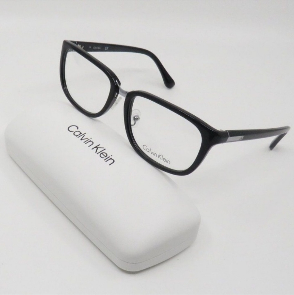 Calvin Klein New CK5846A 001 Glossy Black Square Eyeglasses.